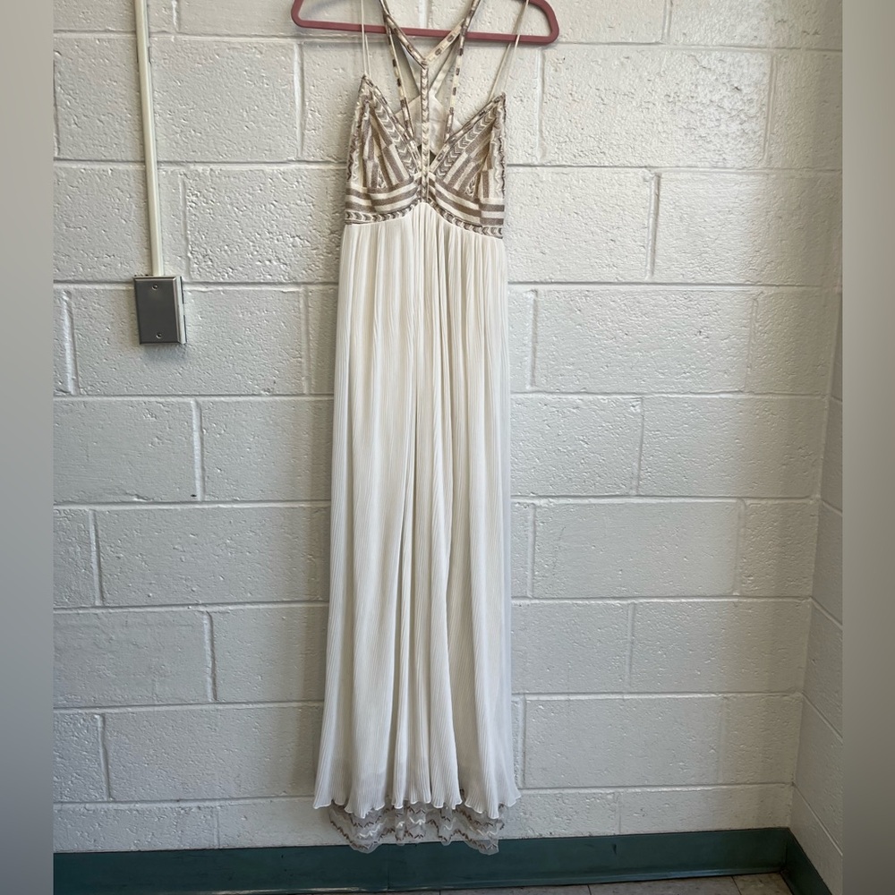 Free People Sacred Geometry Maxi‎ Dress in Ivory Combo Sz. 10 - Picture 5 of 12